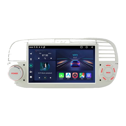 Autoradio CarPlay sans fil Fiat 500 et 500C 2007-2015 - vue 1