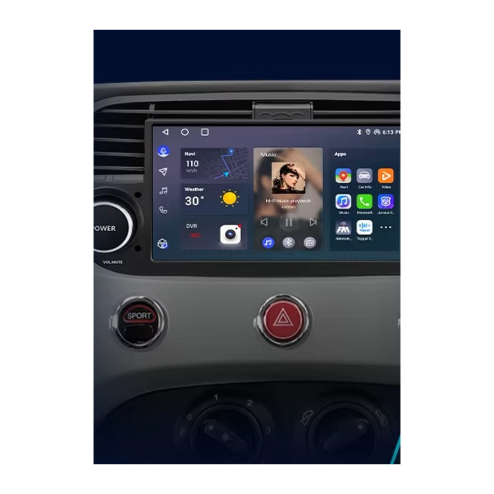 Autoradio CarPlay sans fil Fiat 500 et 500C 2007-2015 - vue 2