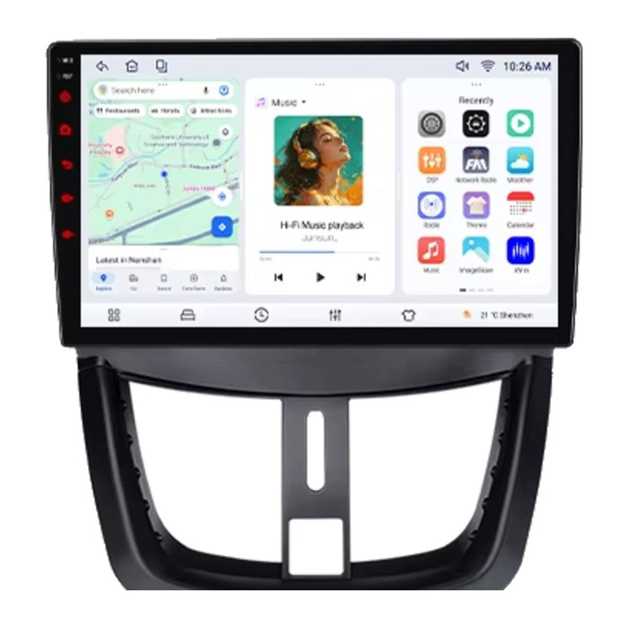Autoradio CarPlay sans fil Peugeot 207 et 207 CC 2006-2015 - vue 3
